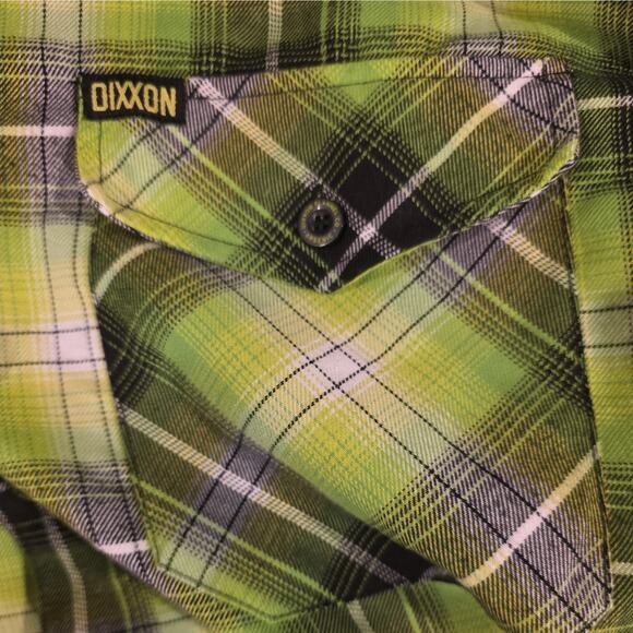 Dixxon Flannel Co “Arsenic Poison Series” Plaid Shirt 3XL Lime Black Limited Ed - Picture 4 of 9